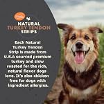 Canine Naturals Turkey Tendon Strips for Dogs - Rawhide-Free, Natural Dog Chews - USA-Sourced, Slow-Roasted, Single Protein for Sensitive Stomachs & Chicken Allergies -, 3 oz Bag - Image 3
