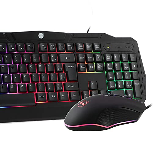 Kit Teclado e Mouse Gamer Battlefire Revolution, Preto, Dazz