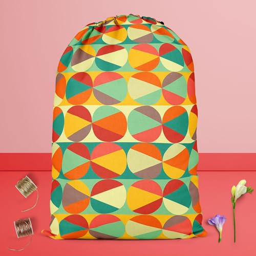 Image of ArtzFolio Geometric Ornament D4 | Reusable Sack Bag | Bag for Gym, Storage, Vegetable & Travel