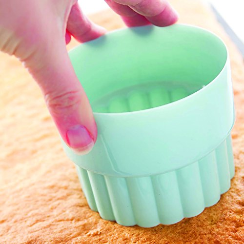 Sweet Creations Cortadores redondos da Baking Essentials, conjunto com 5 peças, azul