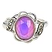 Fun Jewels Vintage Style Flower Multi Color Change Oval Facet Crystal Stone Brass Mood Ring