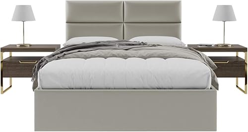 Vänt - Paneles tapizados de cabecera para montar en la pared, diseño Isabelle, 60 x 23 pulgadas, configuración de 4 paneles individuales,