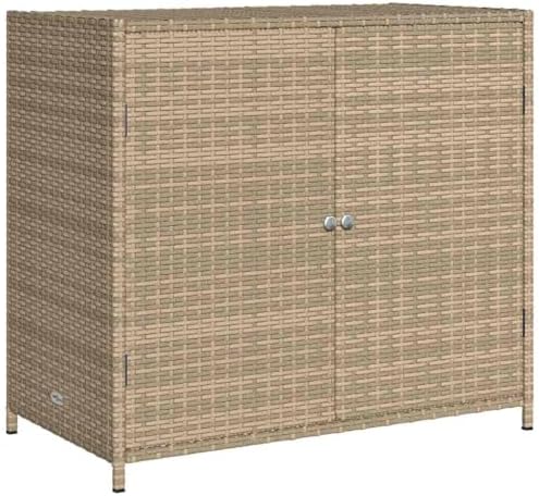 vidaXL Armoire de Rangement de Jardin Beige 83x45x76 cm résine tr...