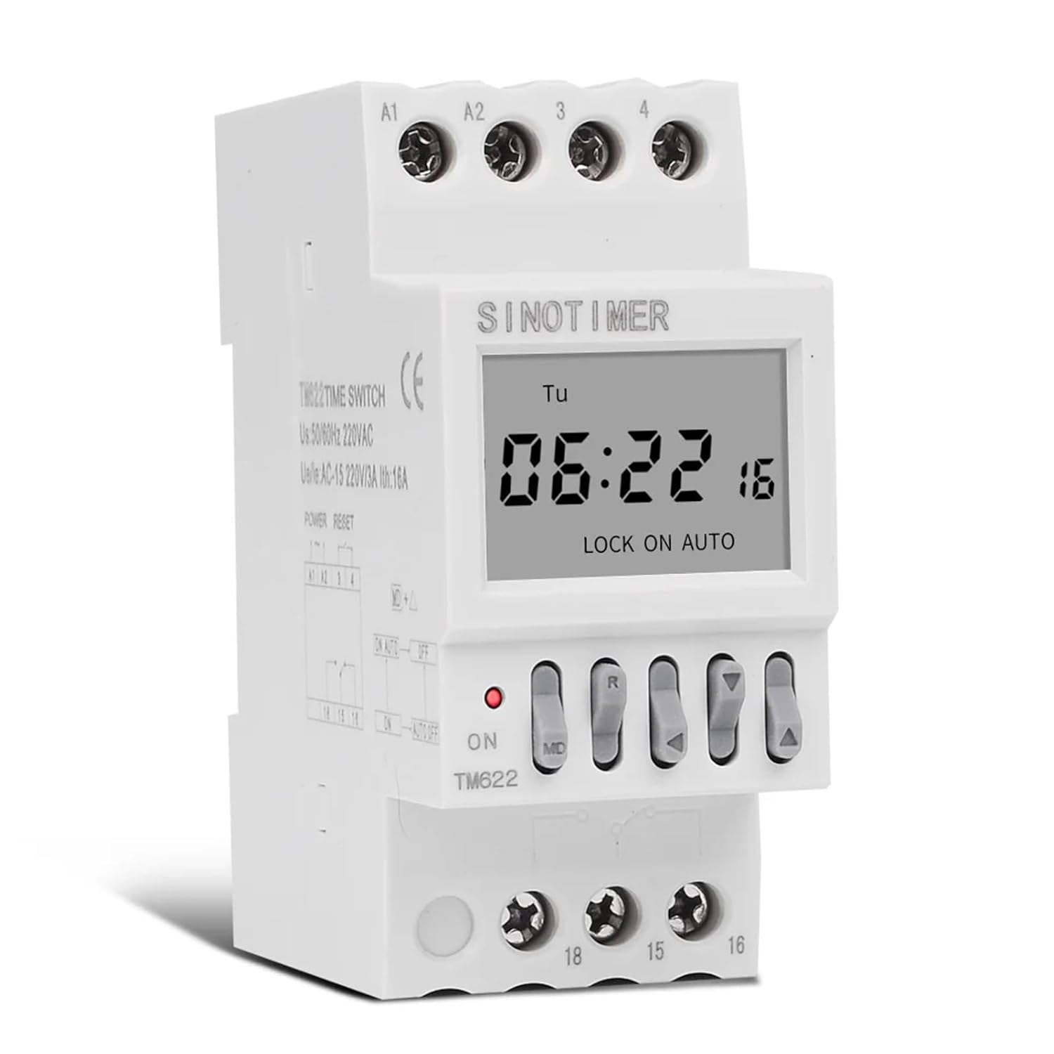 1 Second Interval Big LCD Display Programmable Timer Switch Digital Time Relay Electronic Lighting Timer