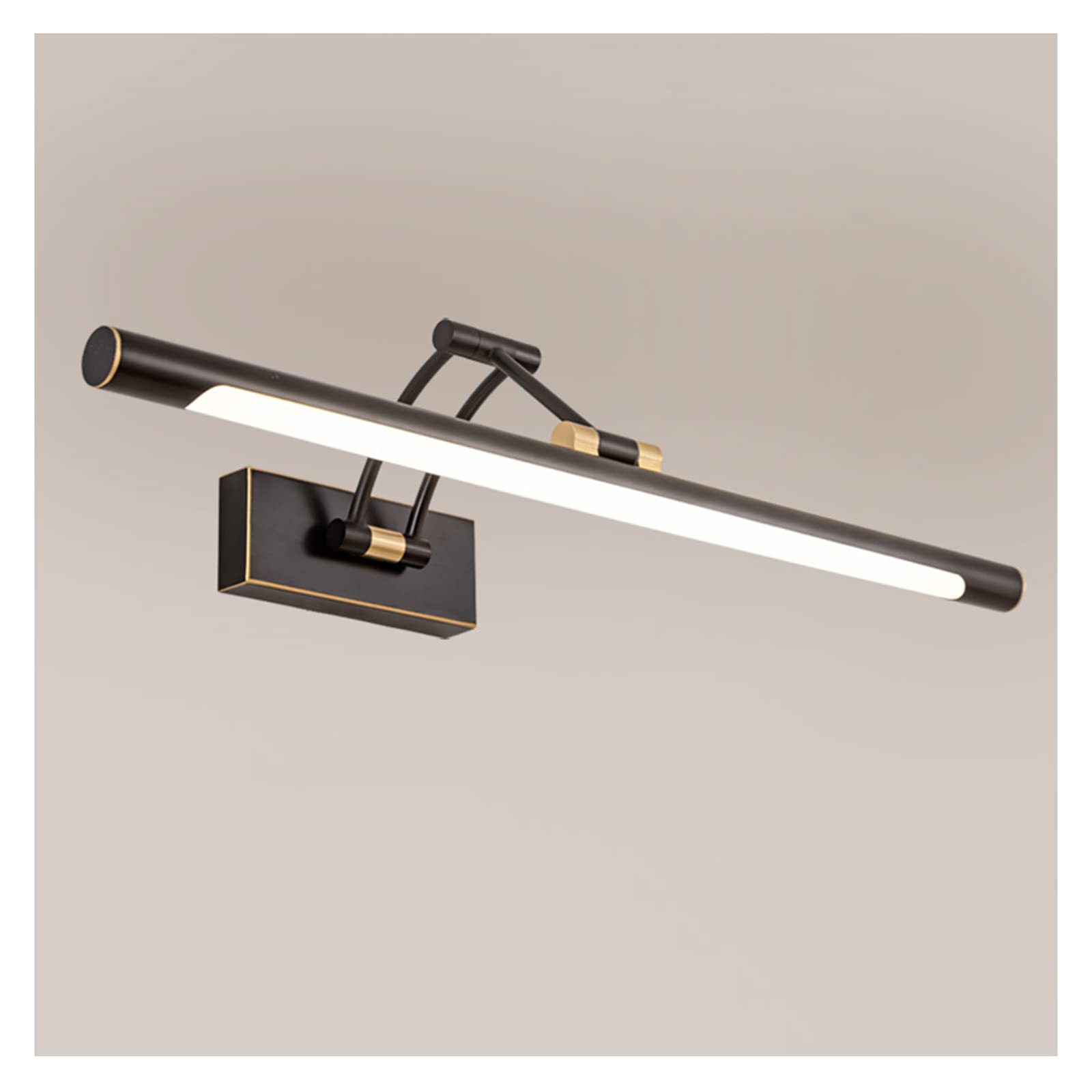 Miroir avant lumière LED pour salle de bains - Applique vanité noire étanche 45cm 57cm 76cm