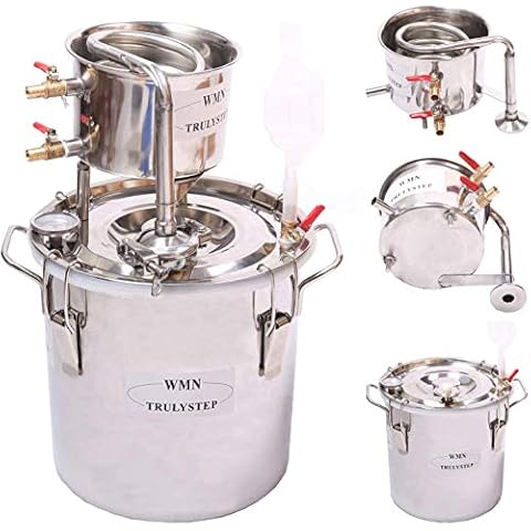 DIY New 5 Gal 20 litres Home Alcohol Wine Moonshine Ethanol Still Spirits Stainless Boiler Water Brewing Distiller Kit Cover