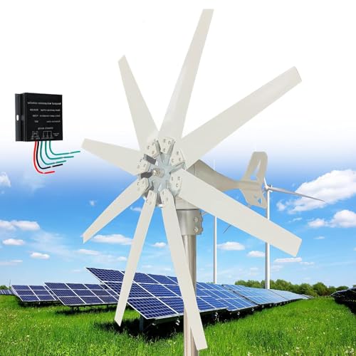 DDZJTPP Generatore Eolico Ad ASSE Verticale Generatore Eolico Kit Completo 10000W Turbina Eolica Altro Generatore Eolico Energia Rinnovabile,per Terrazza Marine Camper Chalet Barca,48v