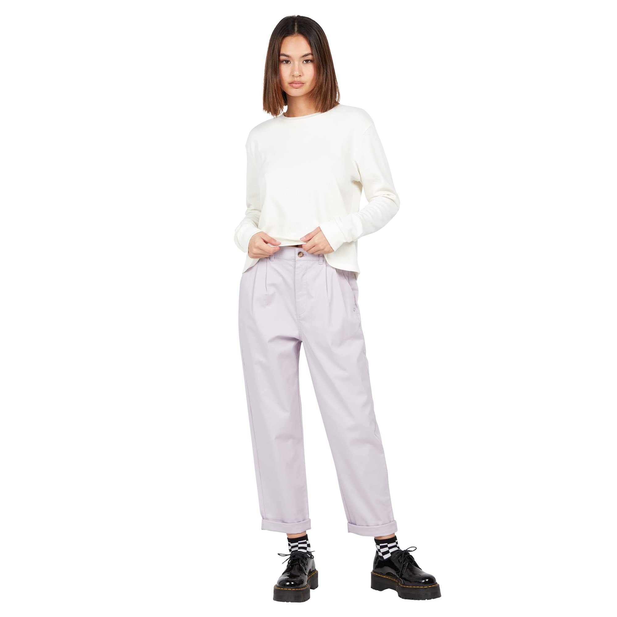 Volcom Frochickie Trouser Pants 28 avec coupe chino stretch durable