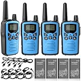 トランシーバー 無線機 免許不要 特定小電力 充電式 簡単操作 災害·地震 緊急対応 1200mAH 充電式バッテリー・USB充電ケーブル・ベルトクリップ付属 4台セット