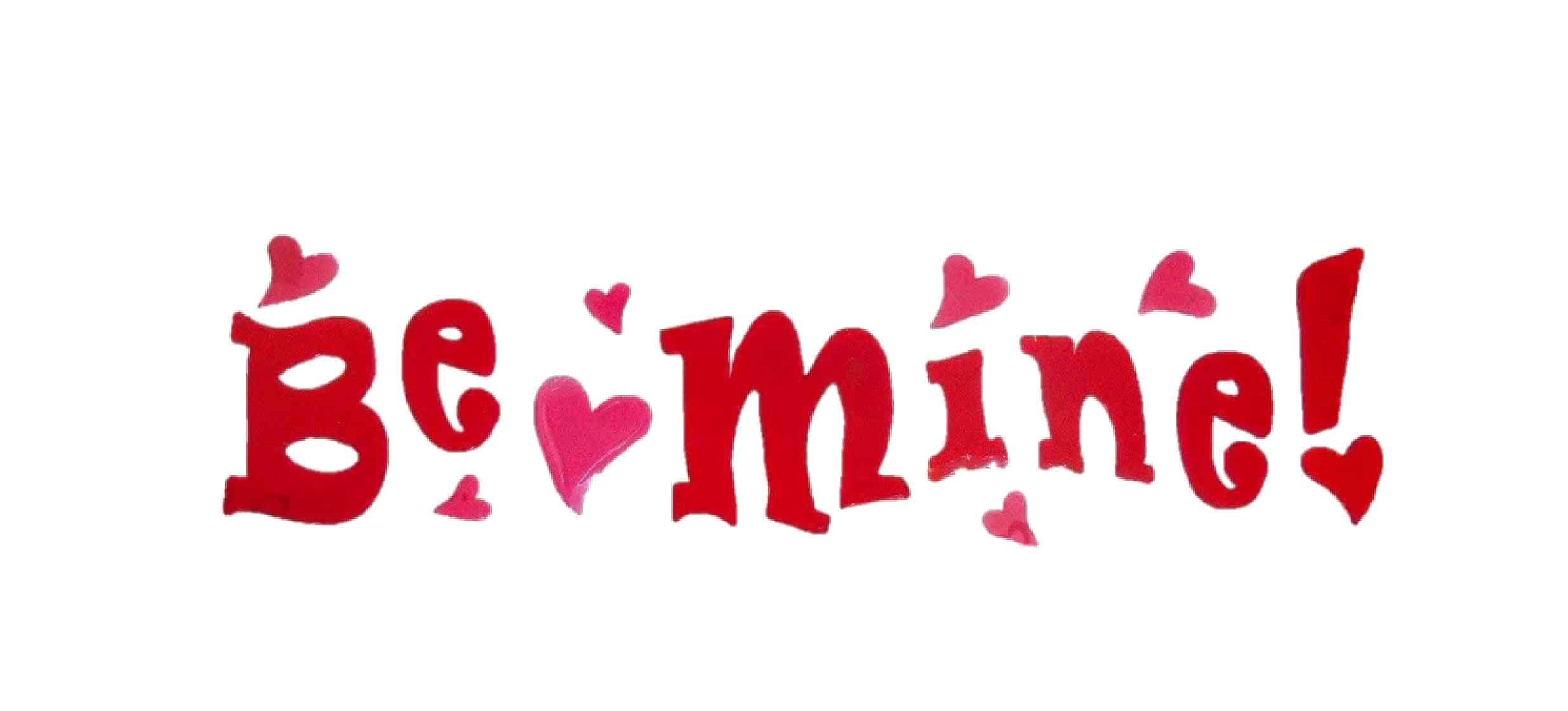 Valentine Reusable Gel Window Clings ~ Be Mine with Fun Hearts (14 Clings, 1 Sheet)