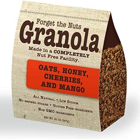 Forget the Nuts Granola, Bing Cherries, Mangos & Cranberries Oats, Healthy Seeds, & More - Completely Nut Free - 40 ounce (2 X 20 ounce)