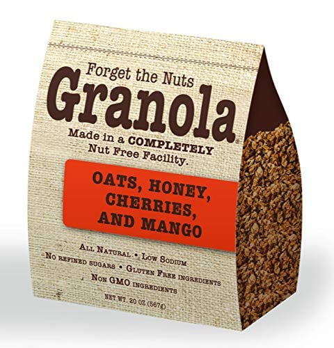 Forget The Nuts Granola, Bing Cherries, Mangos & Cranberries Oats, Healthy Seeds, & More - Completely Nut Free - 40 Ounce (2 X 20 Ounce) #TOP30