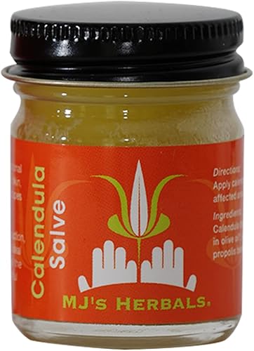 Miniatura 1 de MJs Herbals Salve de caléndula  Bálsamo calmante para la piel crema para eccema dermatitis del pañal tratamiento de cicatrices alivio de picazón de