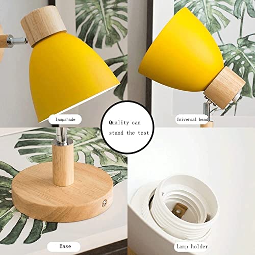 Applique murale simple E27 avec base en bois véritable et style minimaliste - 5