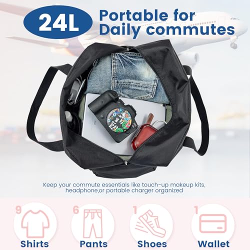 PALAMEA Wizzair Handgepäck 40x30x20, 25L Faltbare Reisetasche Handgepäck Tasche für Flugzeug Handgepäck Koffer für Eurowings