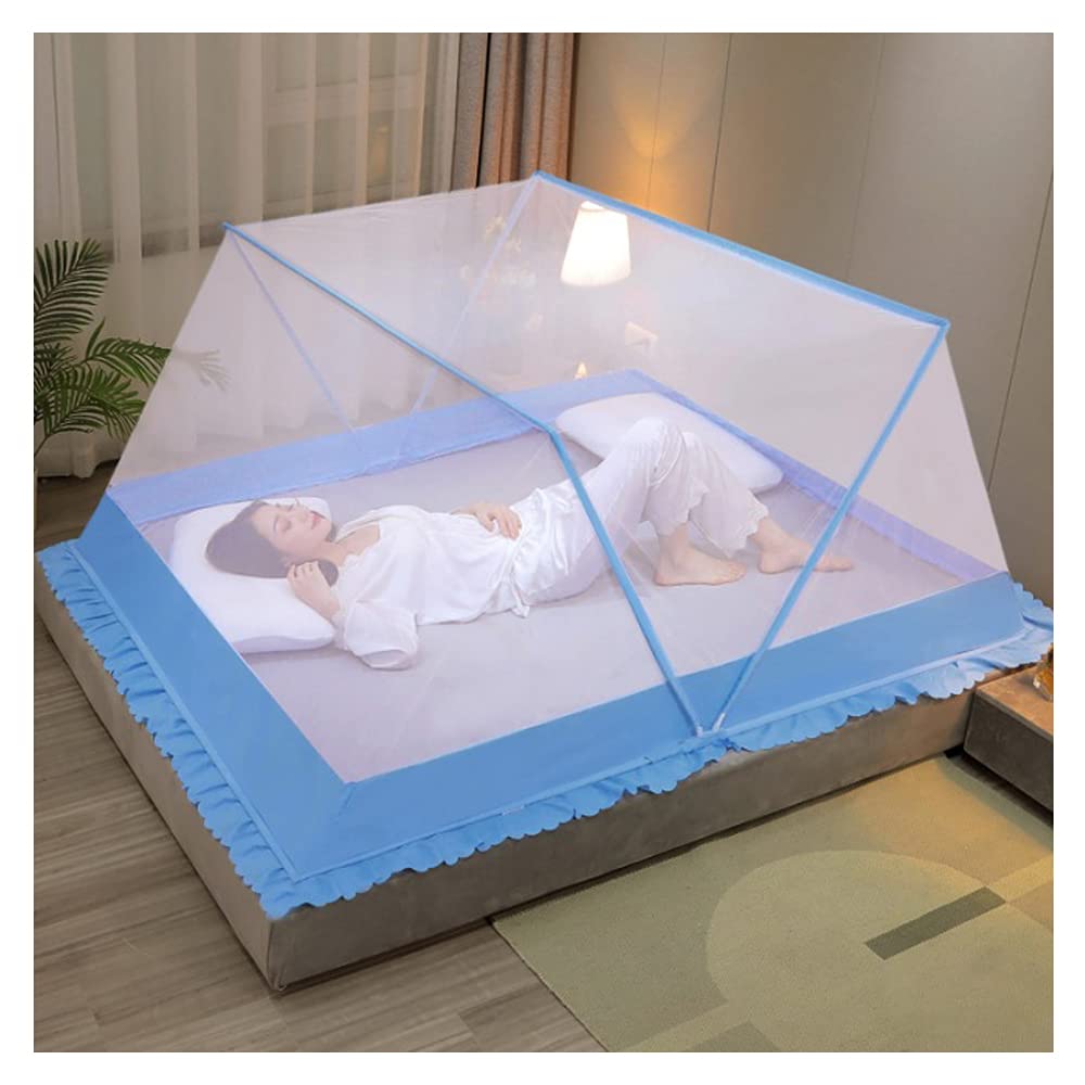 Mosquitera Plegable Portátil Cama con Dosel Camping Viaje Portátil Casa Tienda Anti Mosquitos Mosquitera Plegable para Adultos Redes para Insectos para Dormir Sin Fondo Al Aire Libre,1,80 *