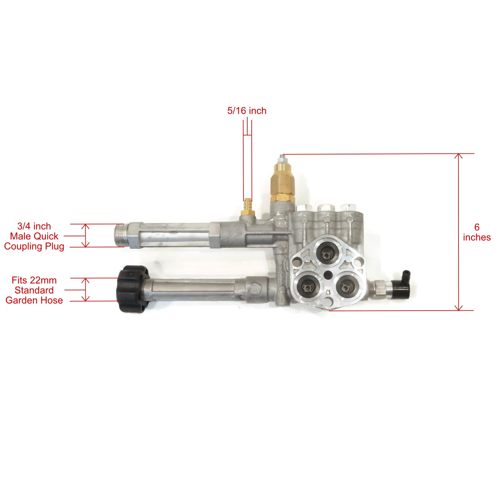 The ROP Shop OEM AR Nettoyeur Haute Pression Pompe à Tête avec Unloader Compatible 020414–0 020514–00 020544–00