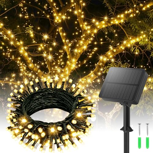 YIFMOO Solar Lichterkette Aussen, 8M 80LED Solar Lichterkette Außen...