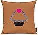Shirtinstyle Funda de Cojín para Seleccionar! Cojín Motivo Muffin Cupcakes - mandarín, 40x40cm