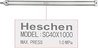 Heschen SC 40-1000 Pneumatikus Munkahenger, 40mm Átmérő, 1000mm Löket, Kétirányú Működés, PT1/4" Csatlakozó, M12x1.25 Dugattyú 3