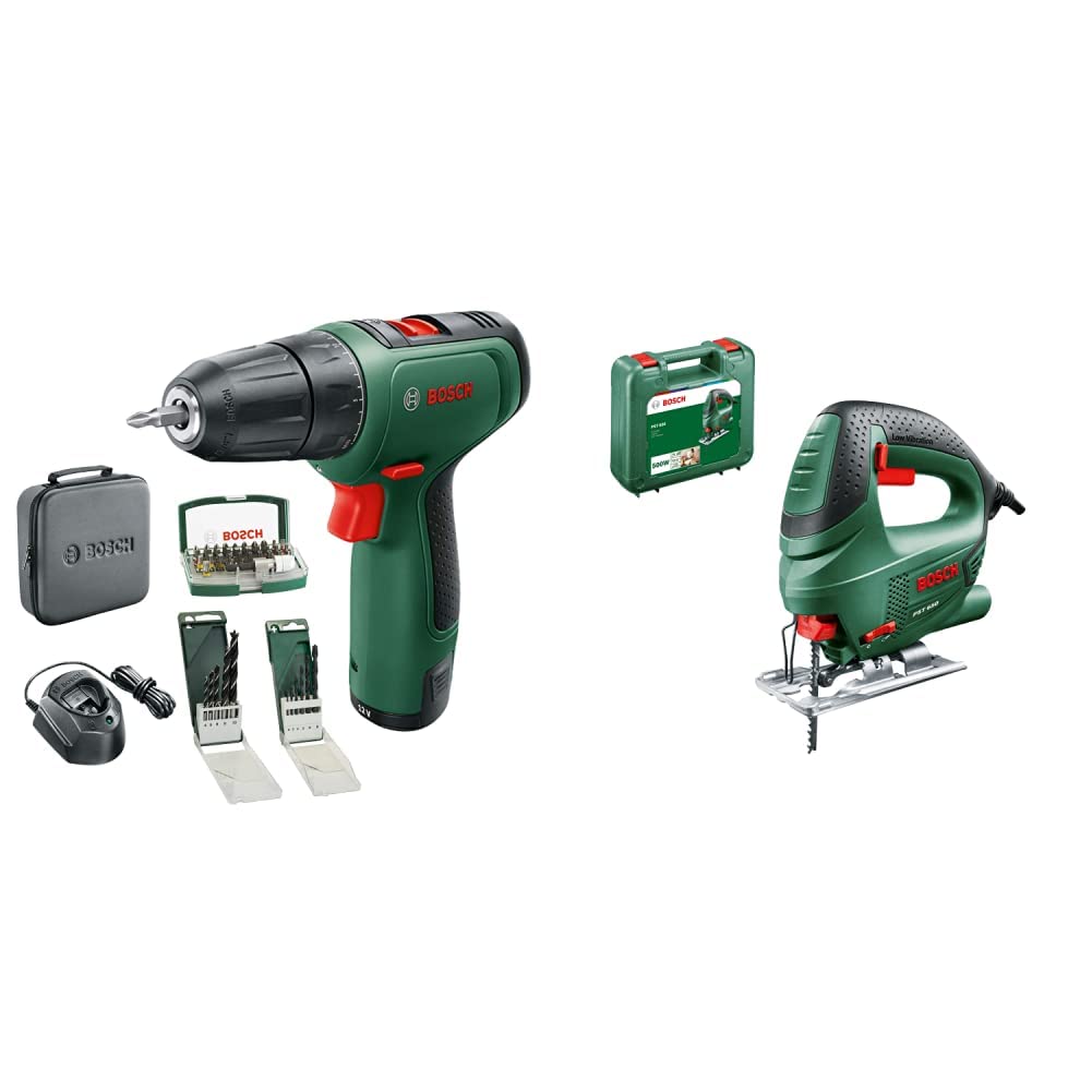 Perceuse-visseuse sans fil EasyDrill 1200 Bosch et scie sauteuse 500W