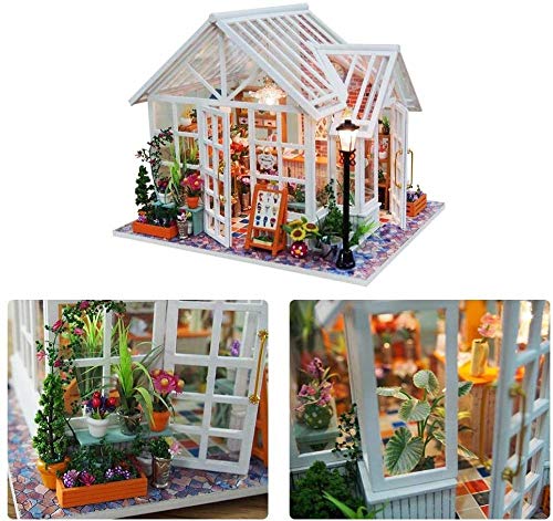 YUACY Puppen Haus Kit,DIY Puppenhaus Bausatz Mit MöBeln Miniatur-HüTte Handgemachte HüTte Mit Musik Modell Spielzeug – Bild 7