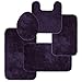 Maples Rugs ColorSoft Non Slip Washable & Quick Dry Elongated Toilet Seat Lid Cover [Made in USA], Eggplant