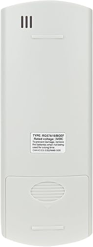 Miniatura 3 de RG57A16/BGEF AC A/C mando a distancia de repuesto compatible con aire acondicionado Midea RG57A3 RG57D/BGE RG57B/BGE RG57A3/BGEF RG57A2/BGEF RG57H3