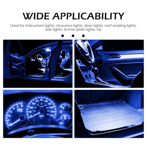 10 piezas lámparas LED T10 194 168 azules para tablero miniatura 7