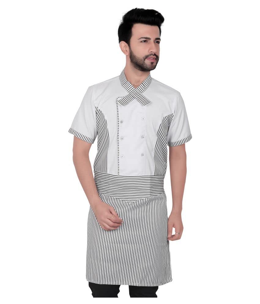 click one Chef Coat Attach Apron with Cap-picture-16