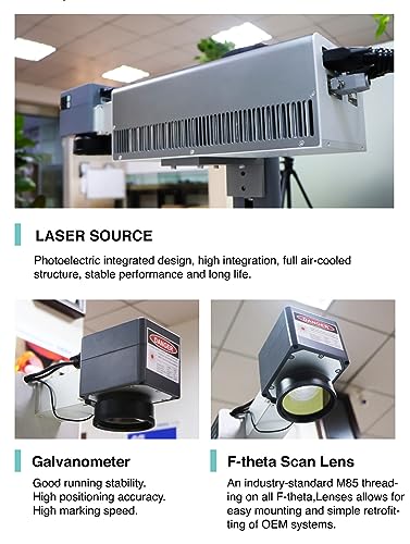 XGXHIN 5W UV-lasergraveerder, hogesnelheidsmarkeermachine, luchtkoelsysteem, lasergraveermachine, doe-het-zelf lasergraveerder voor hout en metaal, glas, leer - Afbeelding 5