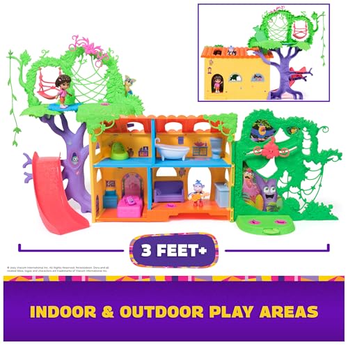 Dora, Explore & Play Rainforest Casita Playset, Dora & Boots Figures, Dollhouse Furniture, Bilingual Phrases, Kids Toys for Girls & Boys Ages 3 and Up - image 6