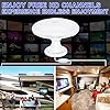 Outdoor RV TV Antenna for Camper, 360° Omni-Directional 4K HD Digital Smart TV RV Antenna Roof Mount with Booster for Local Channels, Long Range VHF/UHF for Campervan Trailer Truck Boat, 16.4FT Cable