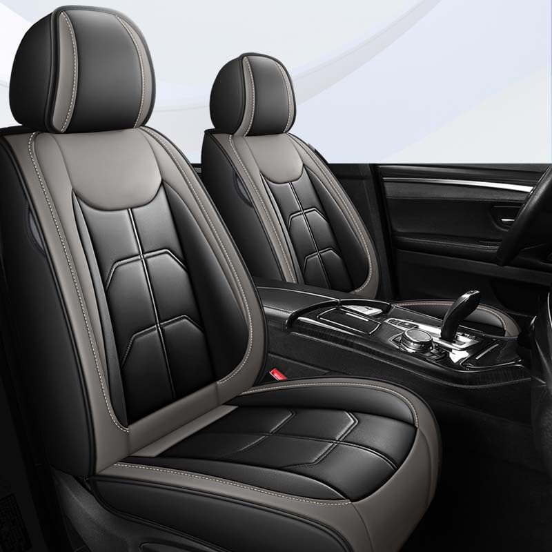 Housse de siège auto en cuir PU premium noir gris pour VW Passat et Jetta