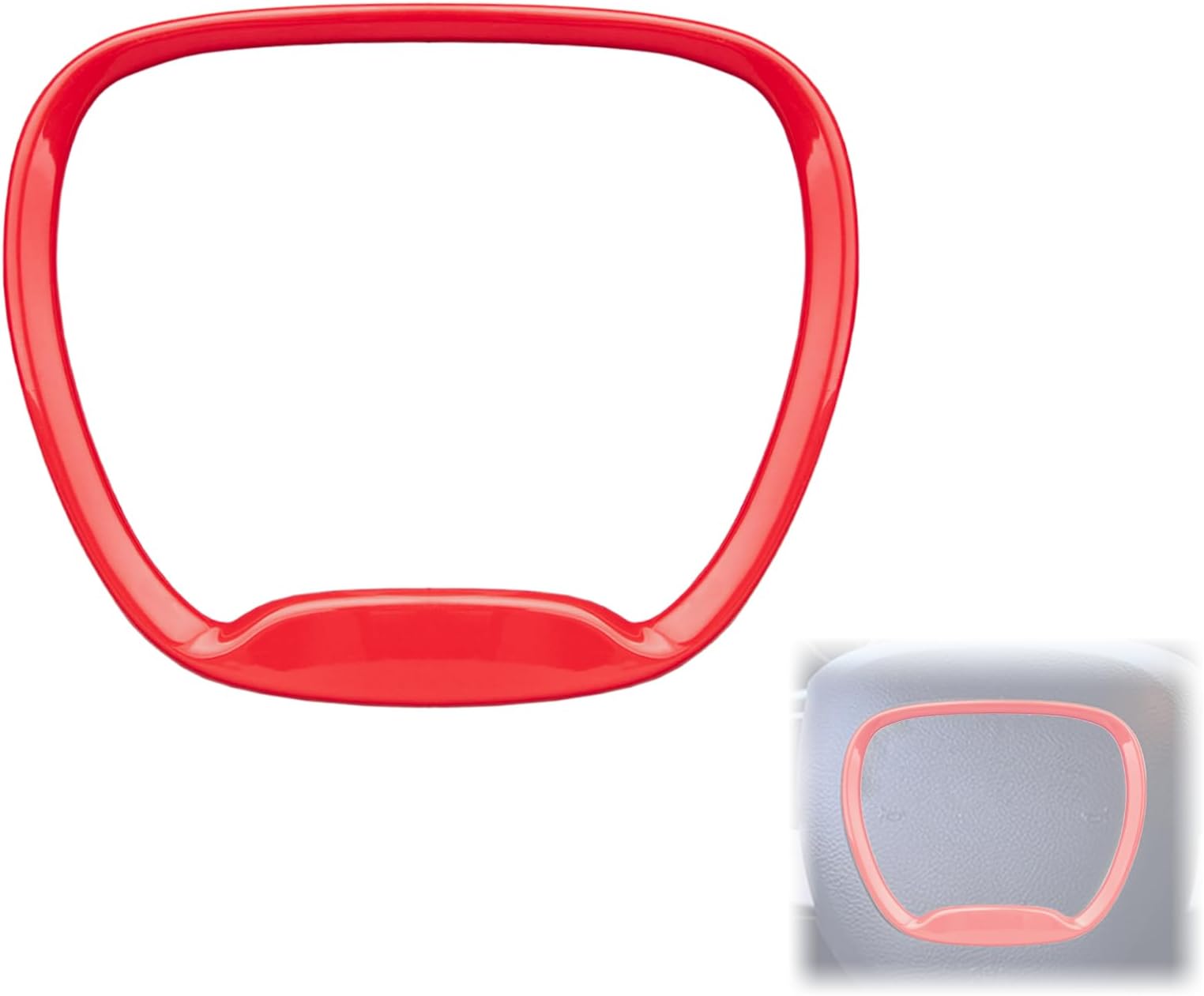 VANEST Central Control Steering Button Frame Trim Compatible with Dodge Challenger Durango 2015-2025, Car Interior Decoration Accessories (Red)