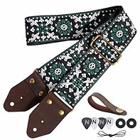🎸[Specially Made Material] -Don’t worry about the damage of the guitar due to the thinness of the PU or even the fake leather? Our guitar strap end uses the crazy horse leather, which has a thickness of 2mm,and equipped with custom-made thick copper ...