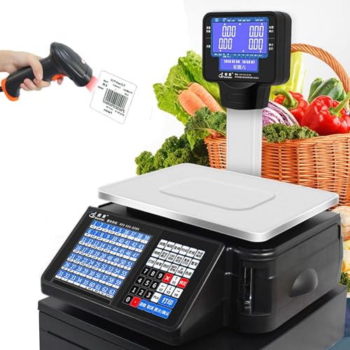 Báscula digital comercial de 30 kg con pantalla LCD miniatura 1