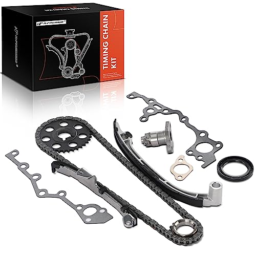 A-Premium Engine Timing Chain Kit W/Sprocket & Damper & Tensioner [fit DOHC, L4 2.7L] Compatible with Toyota Tacoma 1995-2004