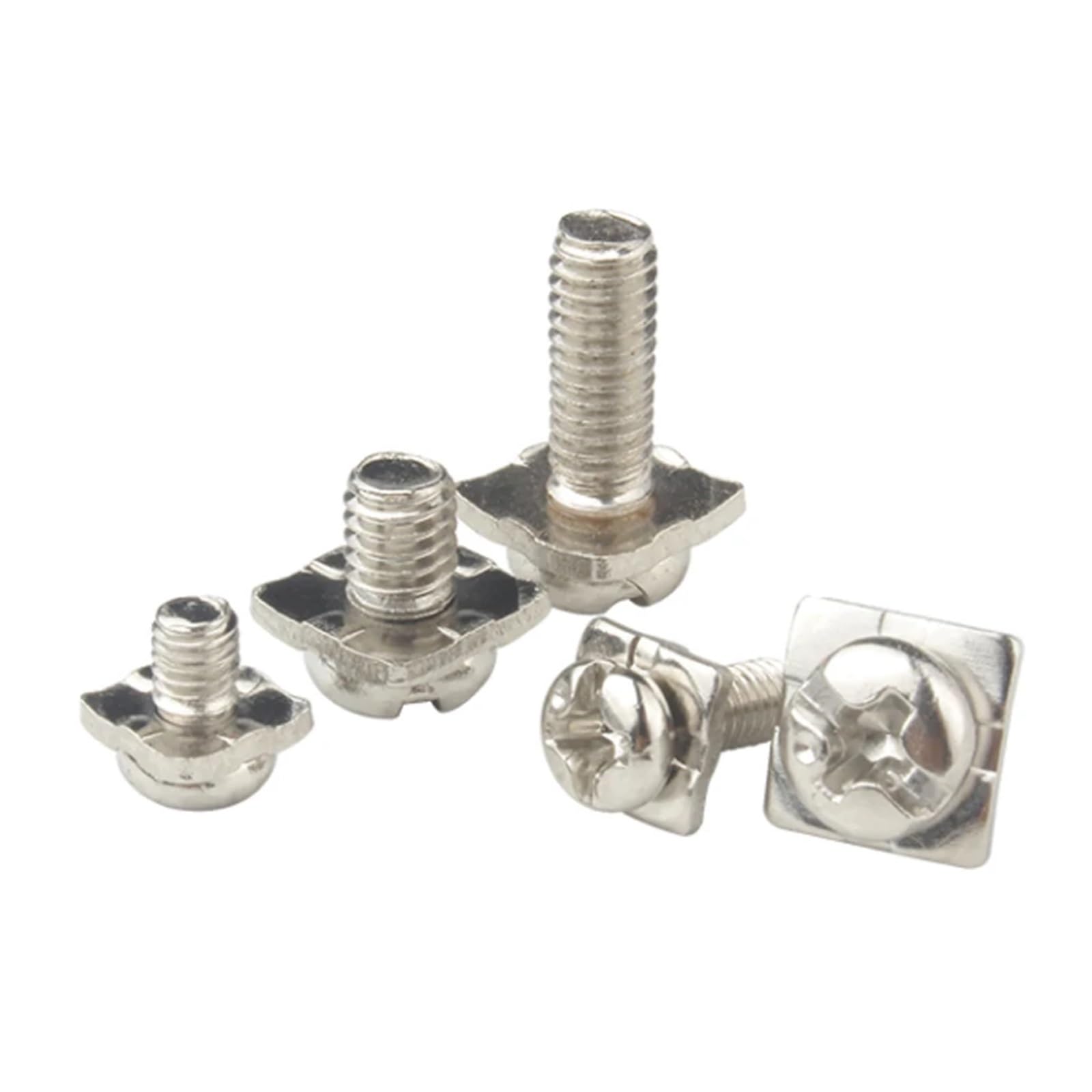 Viti A Testa Tonda E Collo Quadro In Acciaio Inox 304 Con Dado Esagonale E Rondelle, Metriche M3-M12