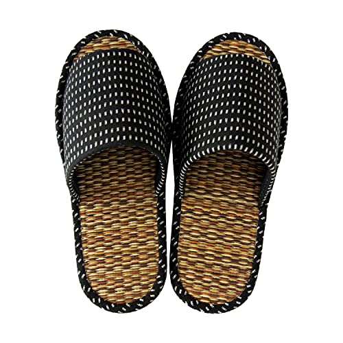 OKA Tatami Slippers, Made in Japan (Grass & Root, Japanese)