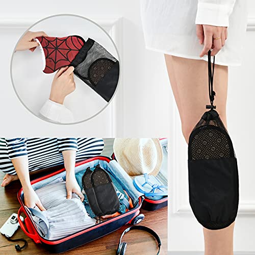 Dussdil Black Spider Web House Slippers Home Spa Slippers Memory Foam Closed Toe Slipper Non Slip for Hotel Bedroom Travel Shoes Women Men M3