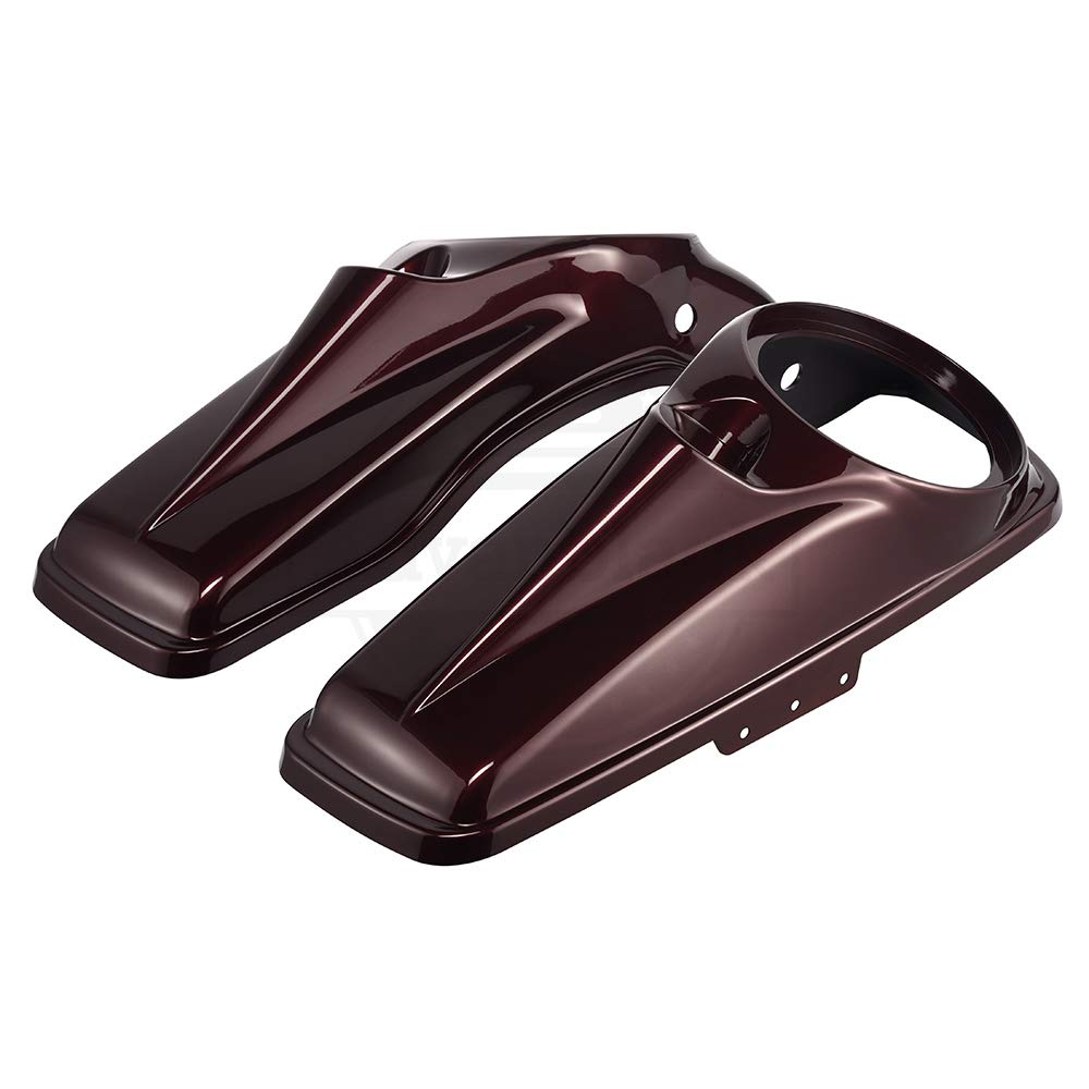 Moto Onfire Harley 8 inch Saddlebag Speaker Lids Fit for 2014+ Harley Touring - Twisted Cherry