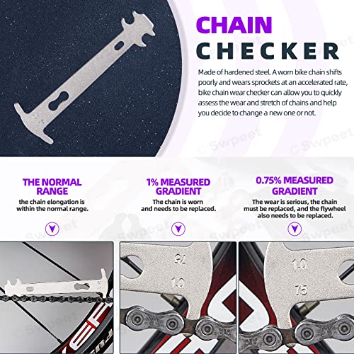Swpeet 11Pcs Bike Chain Repair Tool Assortment Kit, Including Bike Chain Plier, Bicycle Chain Master Link Pliers - Image 3