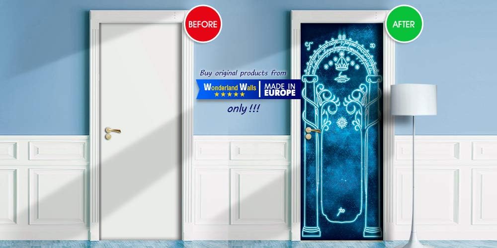 Magic Gates Door Mural, 1 Piece Sticker, Decal. Wrap, Cover. Peel and Stick, Self-Adhesive, Removable (32"x80", Gloss Sticker)