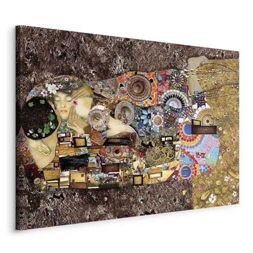 murando - Cuadro en Lienzo Gustav Klimt 1 pieza - Impresión en material tejido no tejido cuadros decoracion salon modernos lienzos decorativos dormitorios - Abstracto Textura Beso