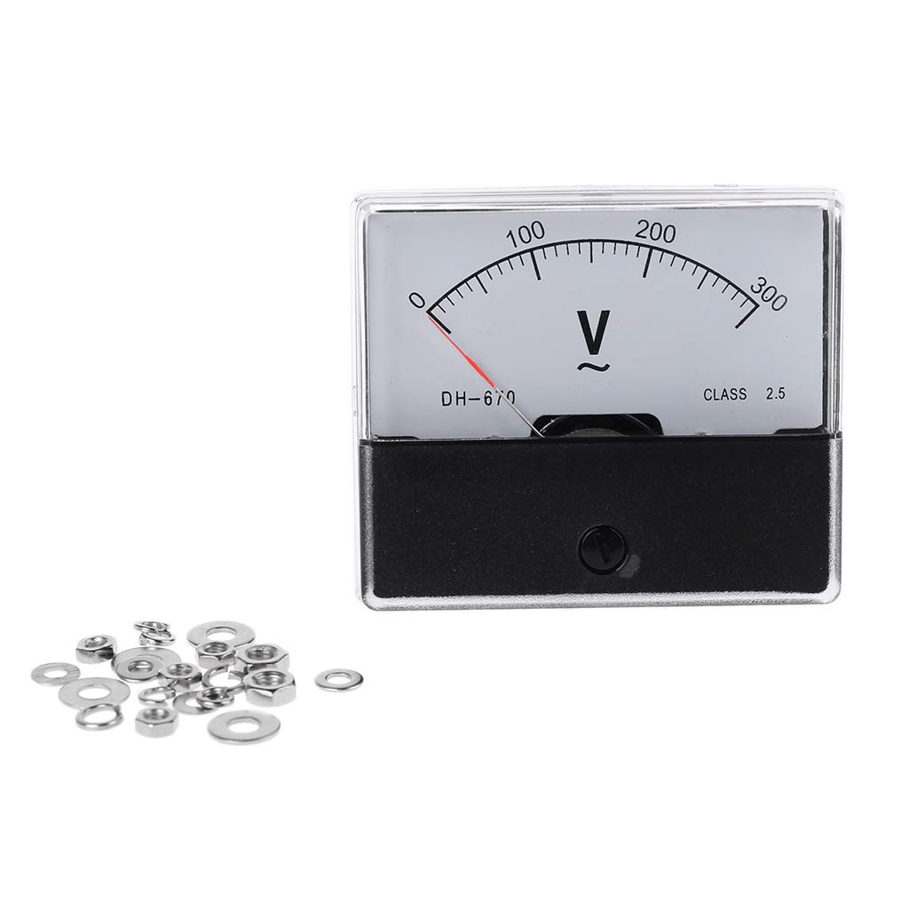 BIlinli AC 0-300V Analog Panel Meter Voltmeter DH-670 Voltage Gauge Panel Volt Meter