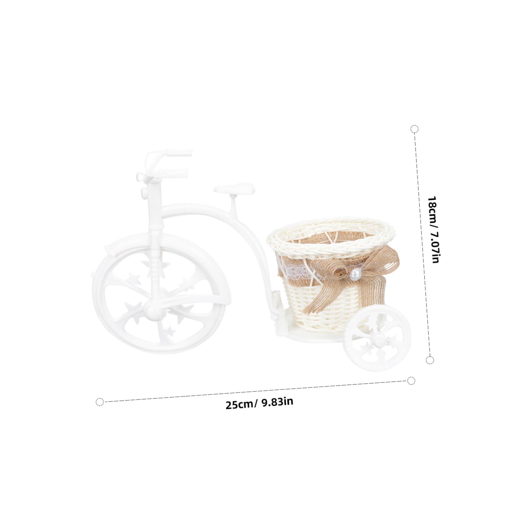 RORPOIR 2Pcs Bicycle Woven Flower Basket Creative Handmade Rattan Storage Basket for Floral Arrangements Rustic Decor for Weddings and Home Decoration