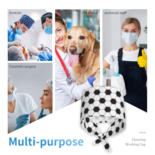 Image of Unisex Adjustable Surgical Sweatband - Elastic Bandage Cap - Scrub Caps for Nurse Working Cap