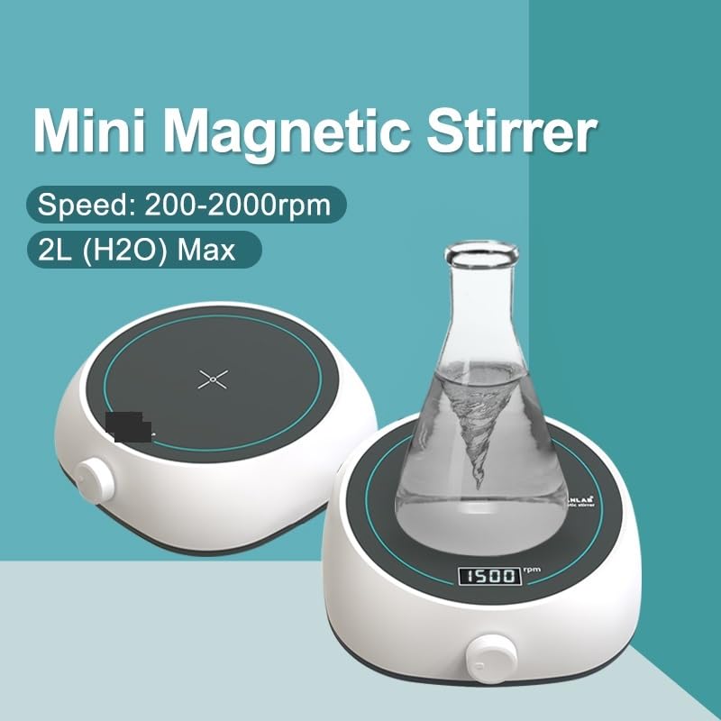 Mini agitador magnético for laboratorio, mezclador de líquidos, mezclador magnético con barra agitadora(MS5S)