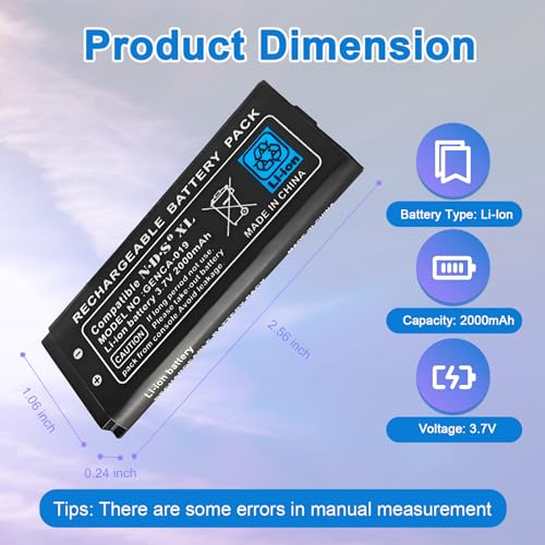 Image of for Nintendo DSi XL Battery Replacement: UTL-003 Battery Compatible with Nintendo DS XL, DSi LL Game Console 2000mAh